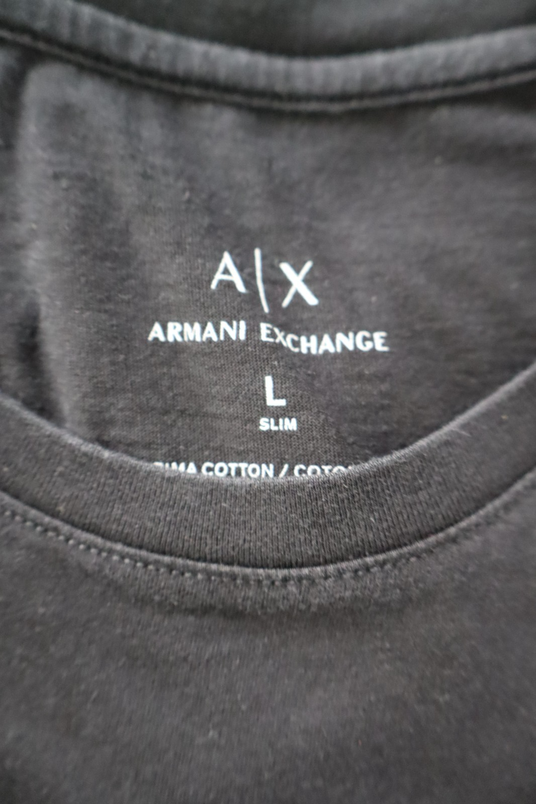 ARMANI EXCHANGE MAGLIA COTONE UOMO TG L MAN T-SHIRT CASUAL VINTAGE COTTON