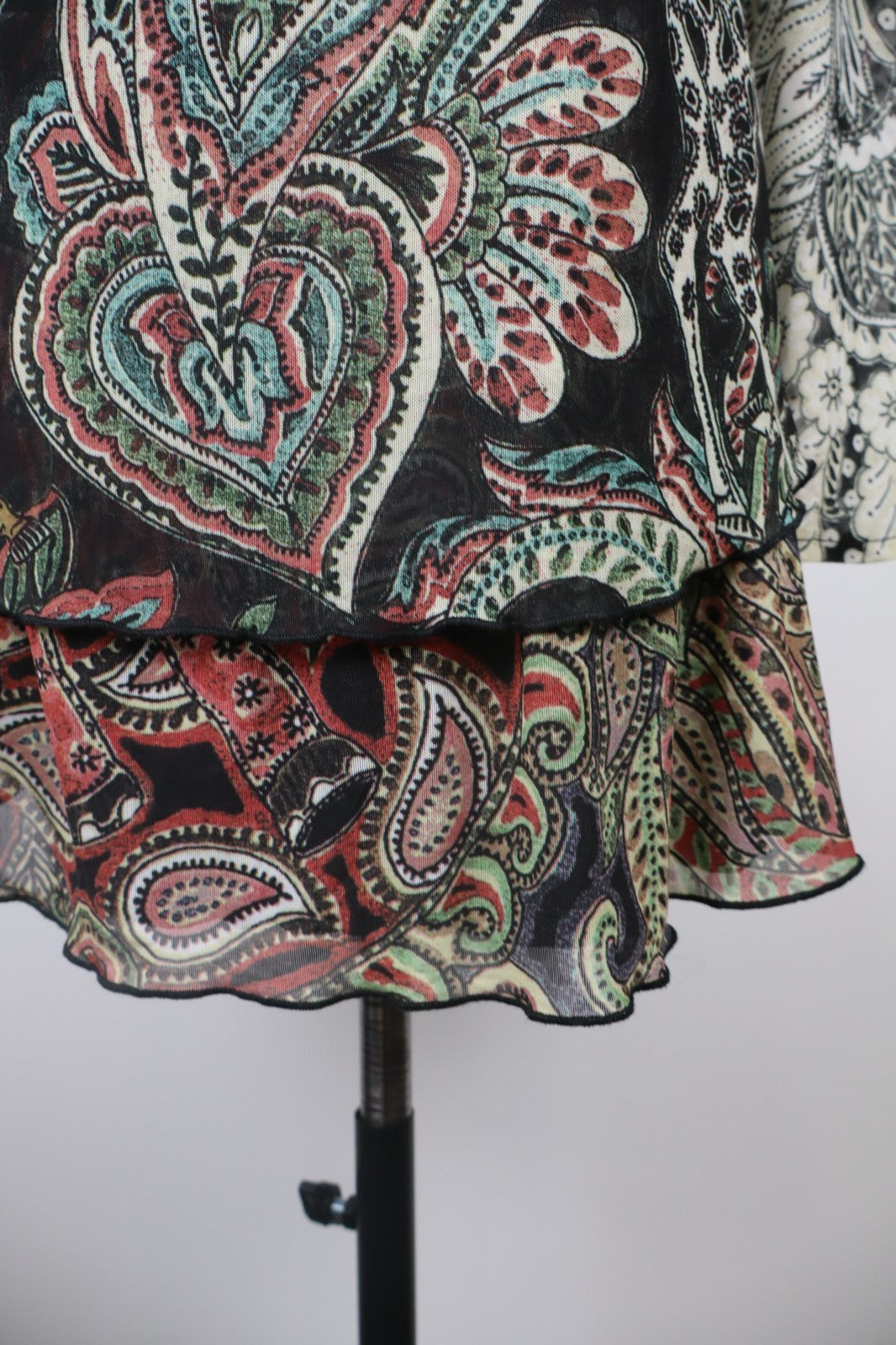DESIGUAL VESTITO DONNA TG L WOMAN CASUAL VINTAGE DRESS ABITO MANICA LUNGA VELATO