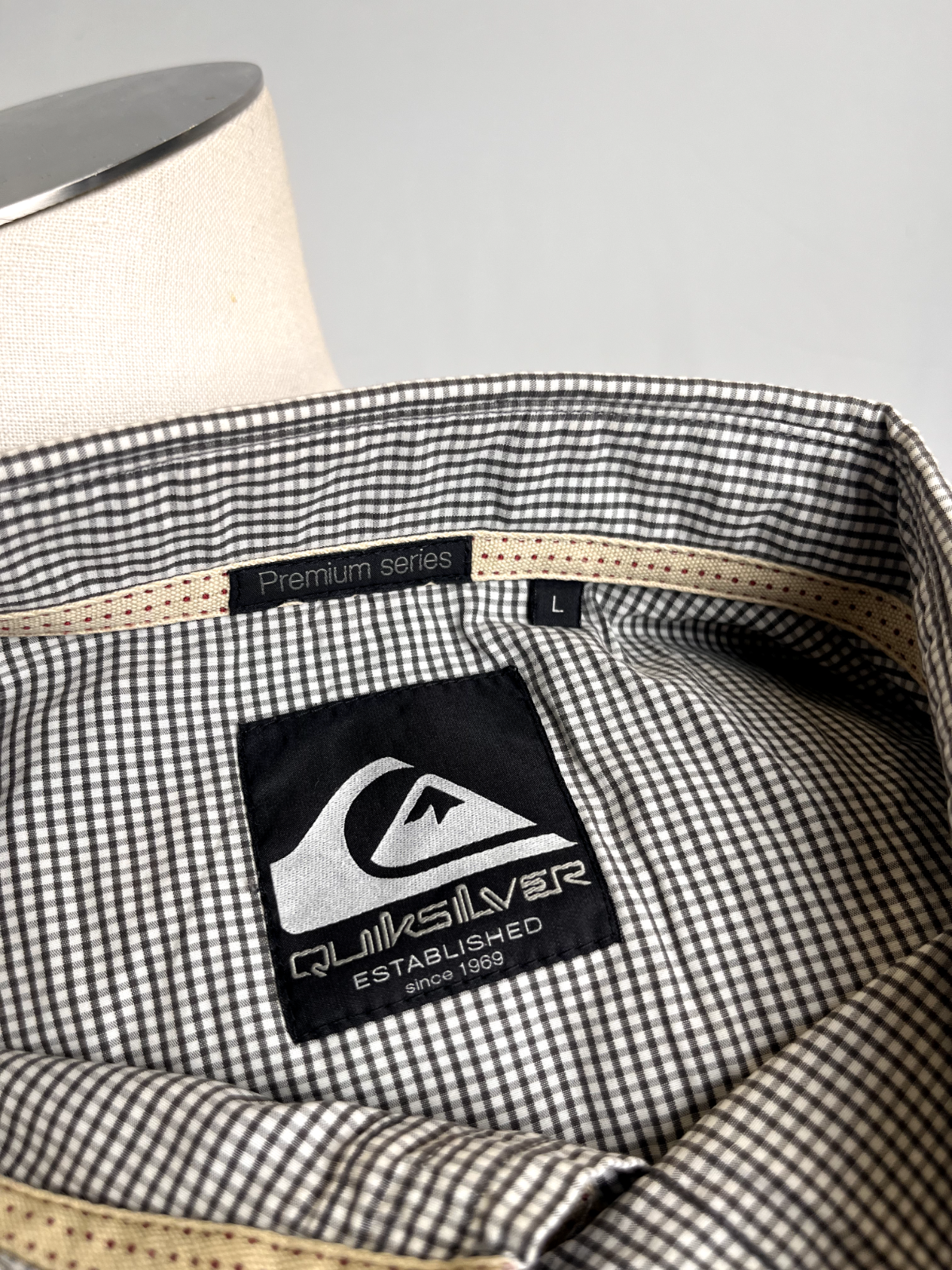 QUIKSILVER CAMICIA UOMO COTONE TG. L  MAN CASUAL VINTAGE SHIRT COTTON