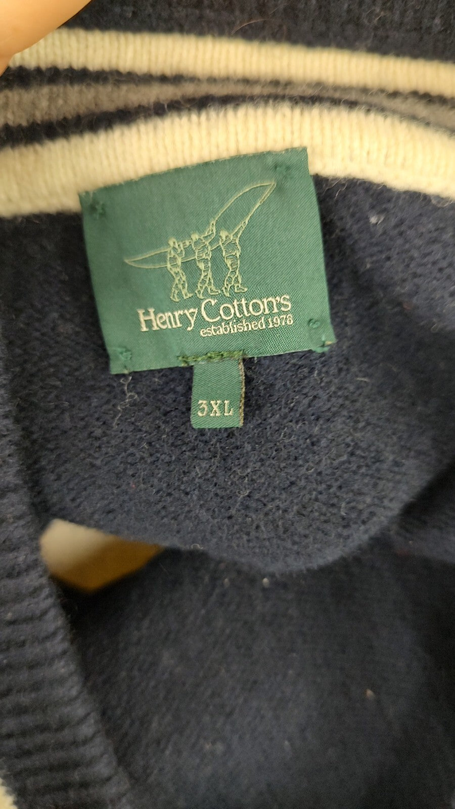 HENRY COTTON'S MAGLIONE LANA VINTAGE UOMO Tg. XXXL SWEATER MAN CASUAL