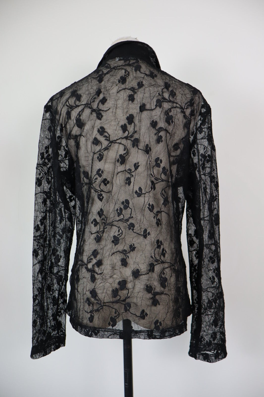 NARA CAMICIA DONNA TG. V 5 WOMAN SHIRT CASUAL VINTAGE Y2K TRASPARENTE FLOREALE