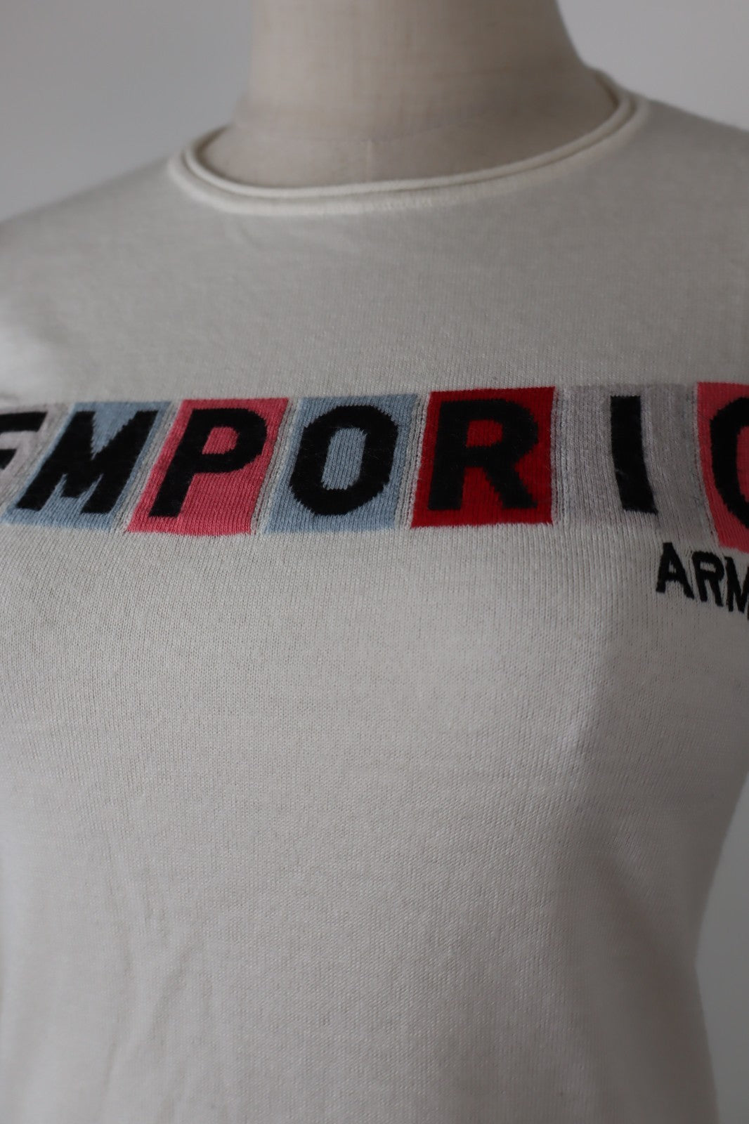 EMPORIO ARMANI MAGLIONE COTONE DONNA Tg. 40 WOMAN CASUAL SWEATER VINTAGE