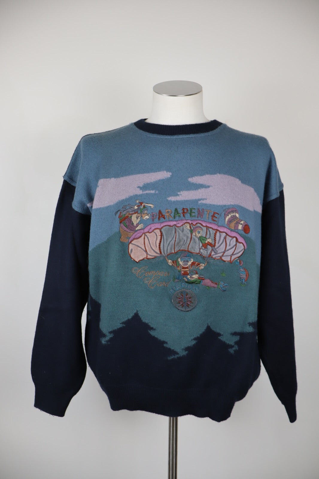 COMPASS CARD MAGLIONE LANA UOMO TG 52 MAN SWEATER CASUAL VINTAGE