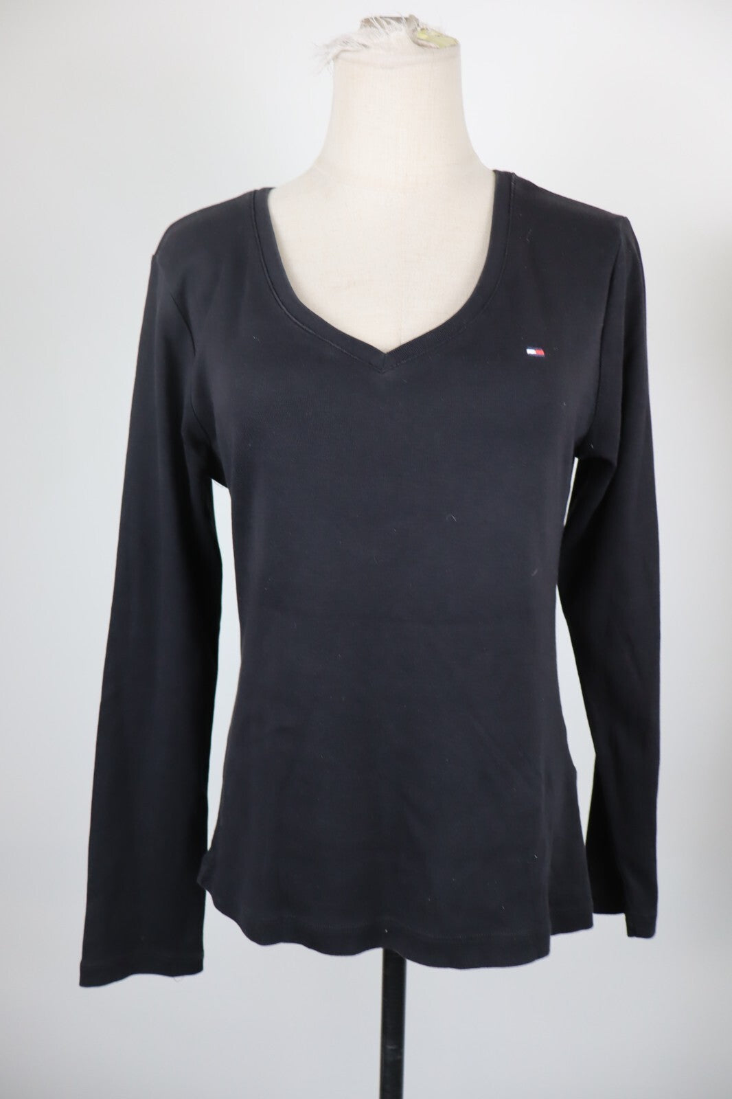 TOMMY HILFIGER MAGLIA DONNA TG L WOMAN T-SHIRT CASUAL VINTAGE COTONE COTTON