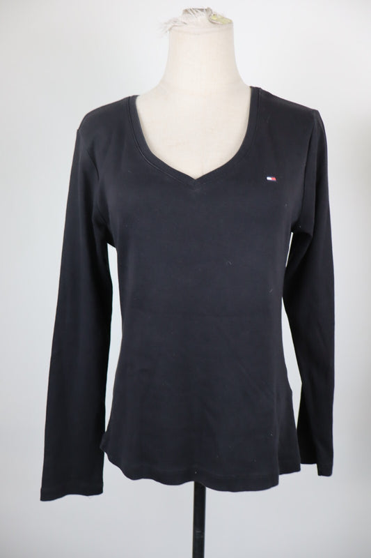 TOMMY HILFIGER MAGLIA DONNA TG L WOMAN T-SHIRT CASUAL VINTAGE COTONE COTTON