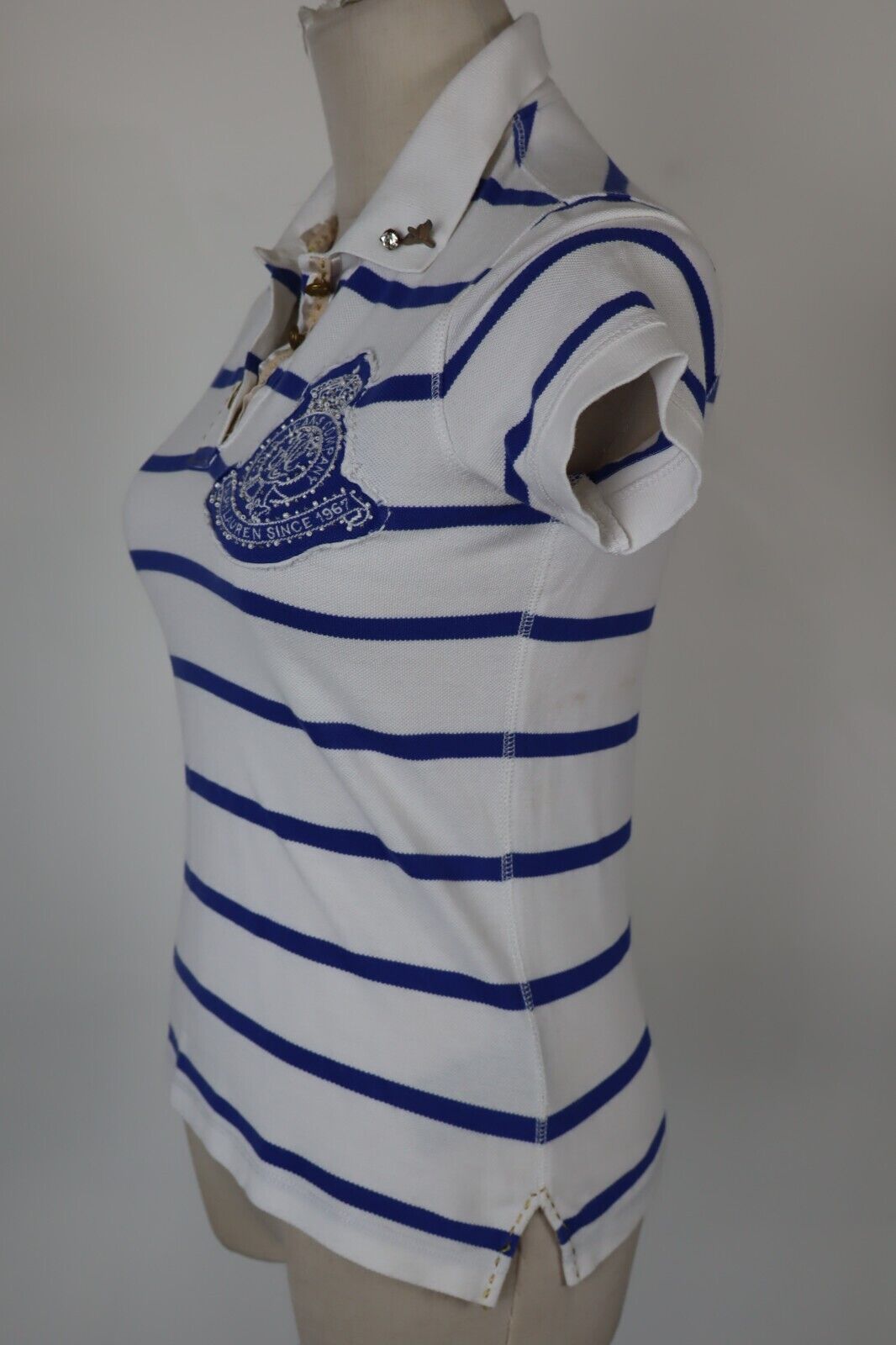 RALPH LAUREN POLO MAGLIA DONNA COTONE TG. S WOMAN SHIRT CASUAL VINTAGE