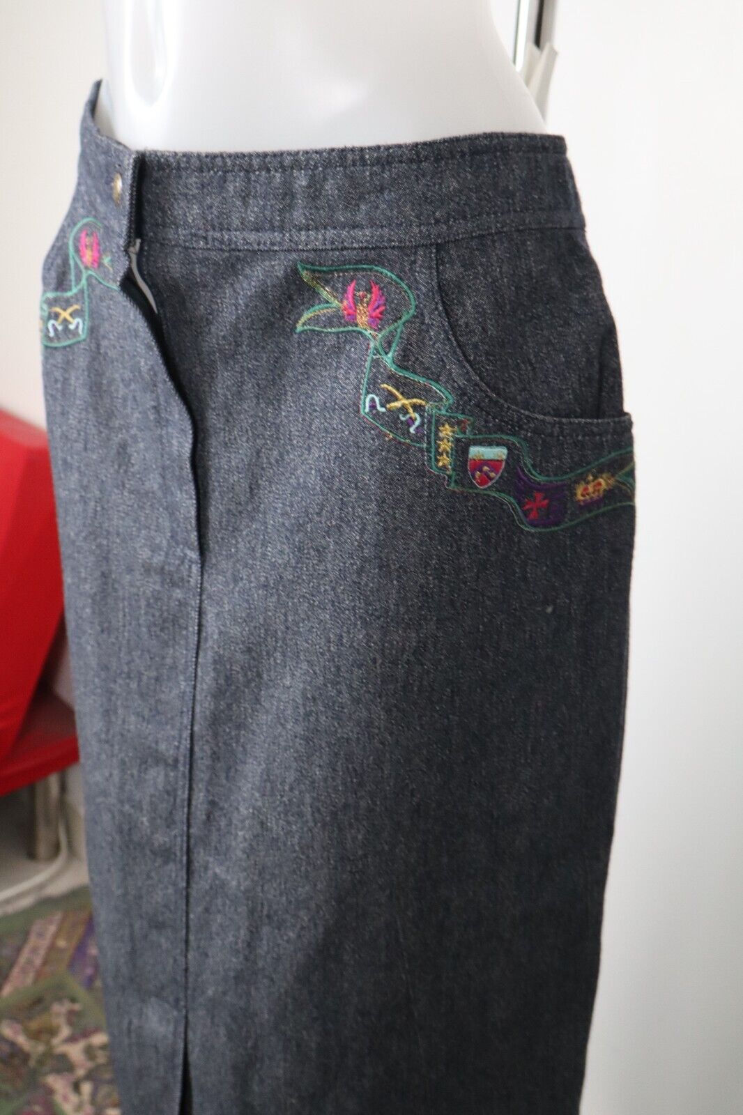 MARINA RINALDI GONNA DONNA WOMAN SKIRT Tg. 21 VINTAGE CASUAL LANA