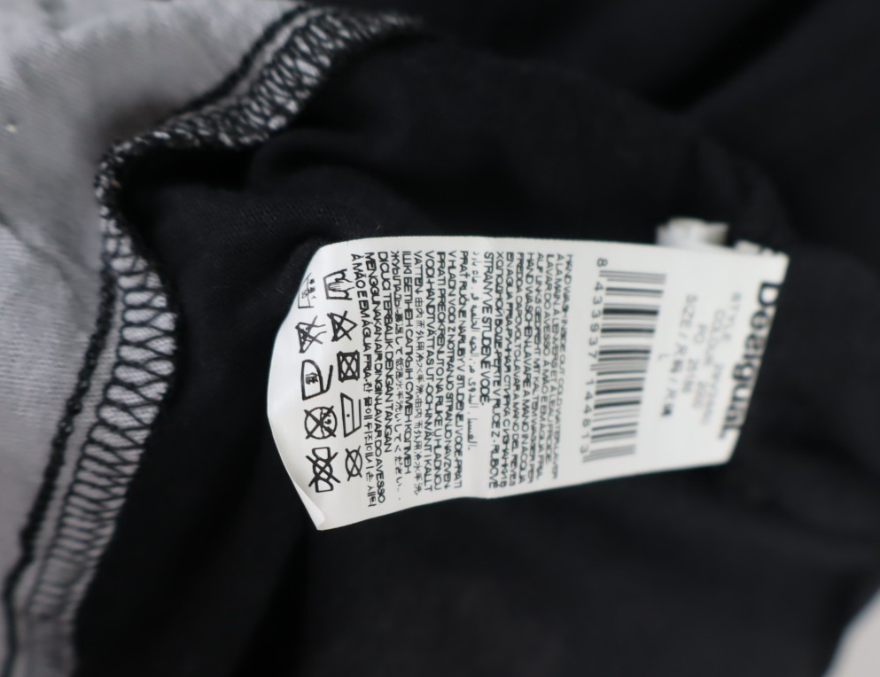 DESIGUAL VESTITO MANICA LUNGA DONNA TG. L WOMAN CASUAL VINTAGE DRESS ABITO LOGO