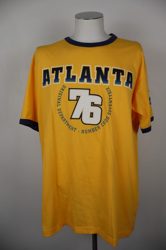 SPALDING ATLANTA MAGLIA UOMO TG XL MAN T-SHIRT CASUAL VINTAGE COTONE COTTON