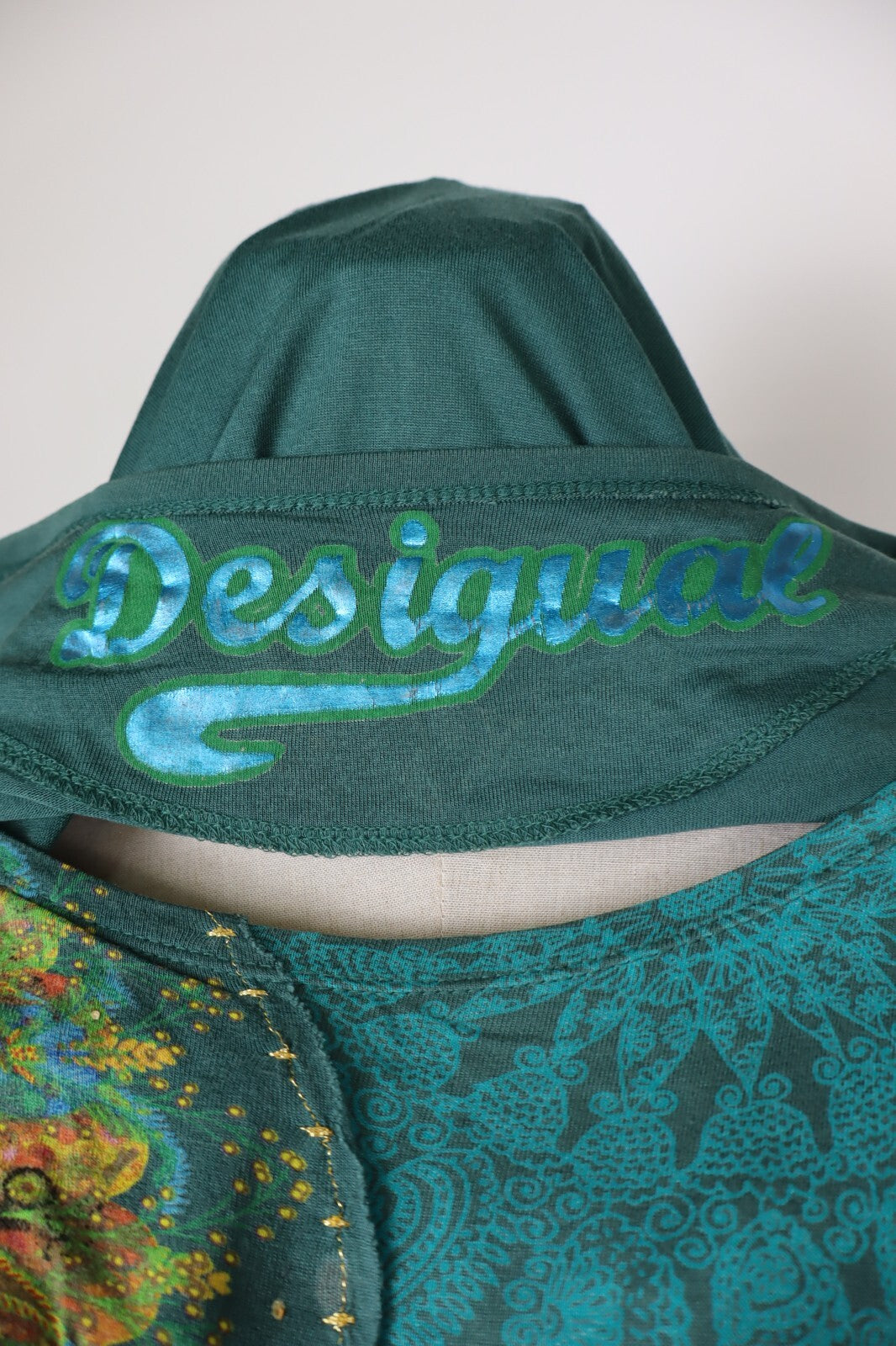 DESIGUAL MAGLIA DONNA TG. S WOMAN CASUAL VINTAGE T-SHIRT TOP COTONE