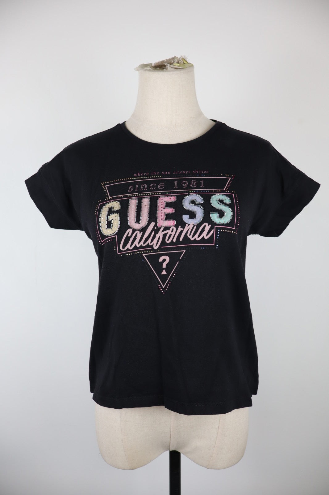 GUESS LOS ANGELES MAGLIA RAGAZZA TG. 16 ANN GIRL CASUAL VINTAGE T- SHIRT COTONE