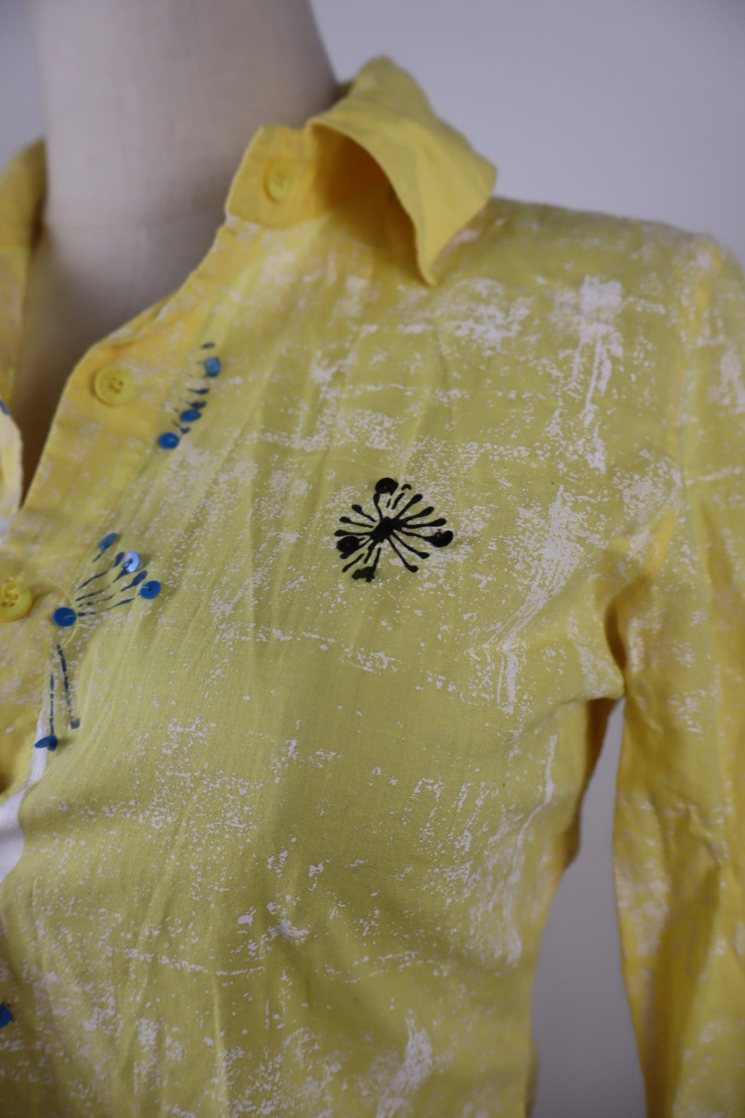 DESIGUAL CAMICIA  DONNA TG. M WOMAN SHIRT CASUAL VINTAGE COTONE COTTON LOGO