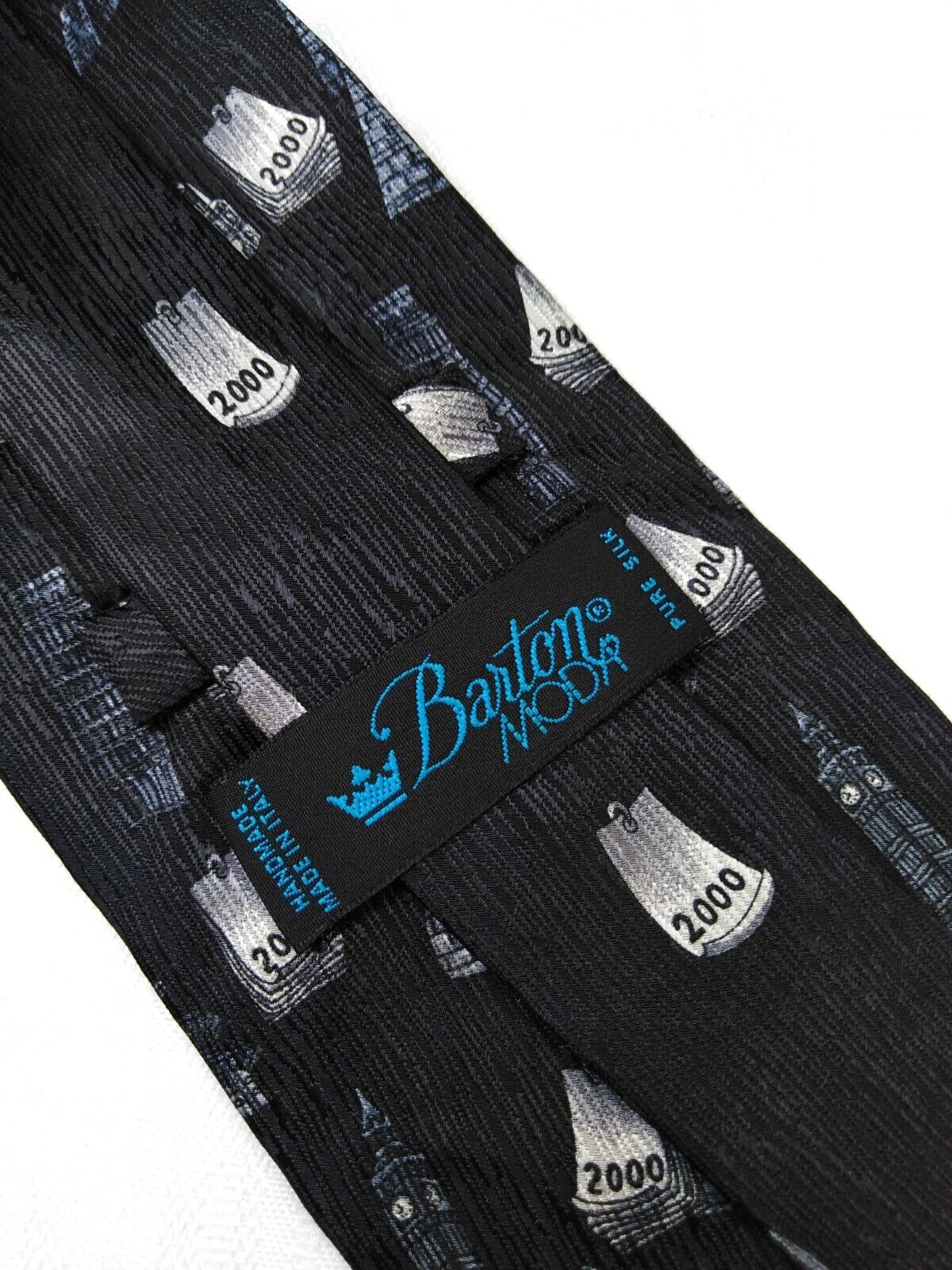 BARTON 100% SETA SILK  TIE CRAVATTA NECKTIE ITALY VINTAGE CLASSIC