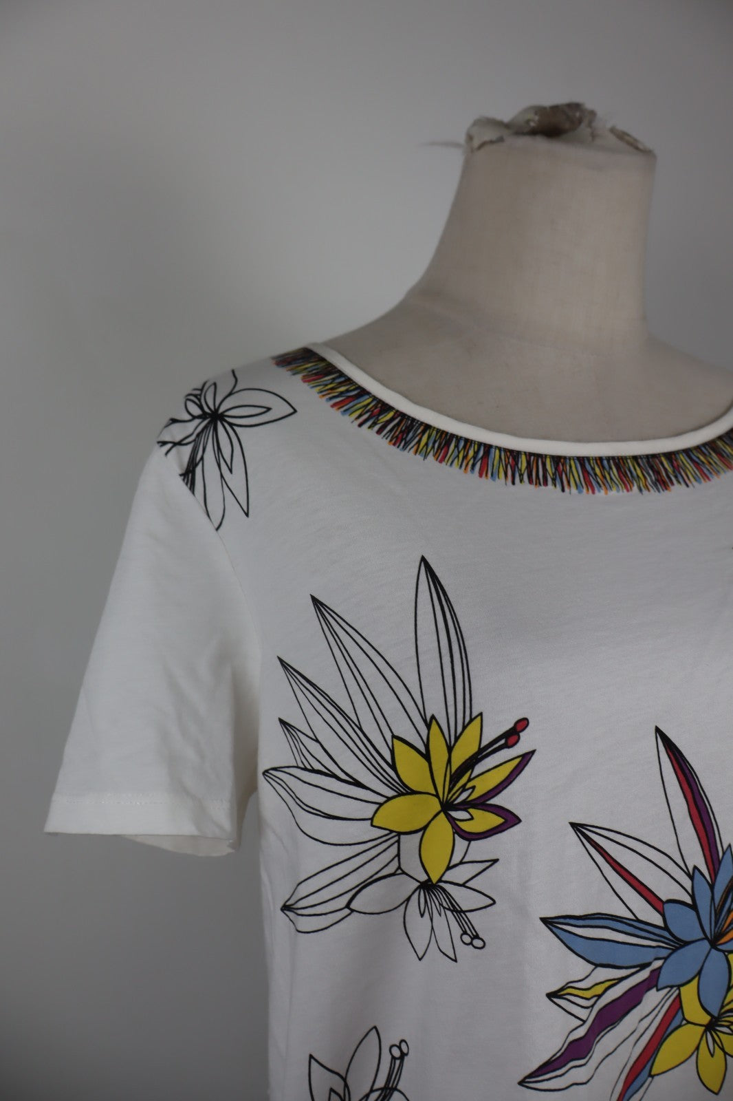 MARELLA MAGLIA DONNA TG. L WOMAN CASUAL VINTAGE T-SHIRT TOP SETA SILK COTONE