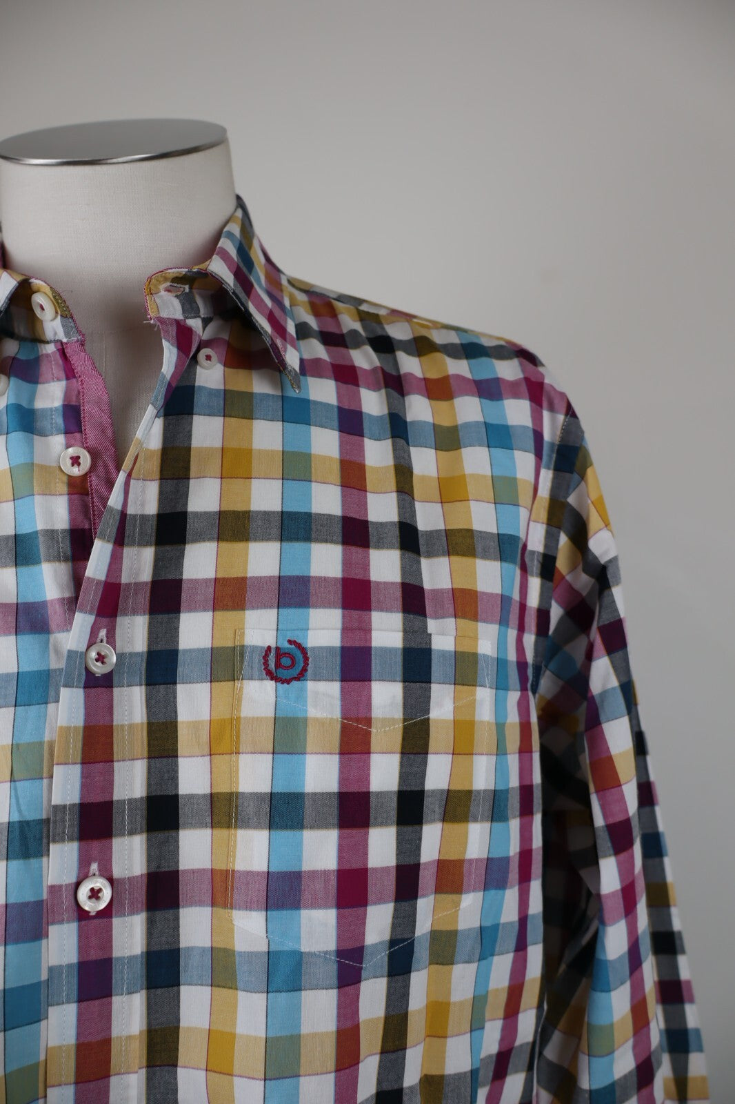 BUGATTI CAMICIA UOMO COTONE TG. L 41 42 MAN CASUAL VINTAGE COTTON SHIRT