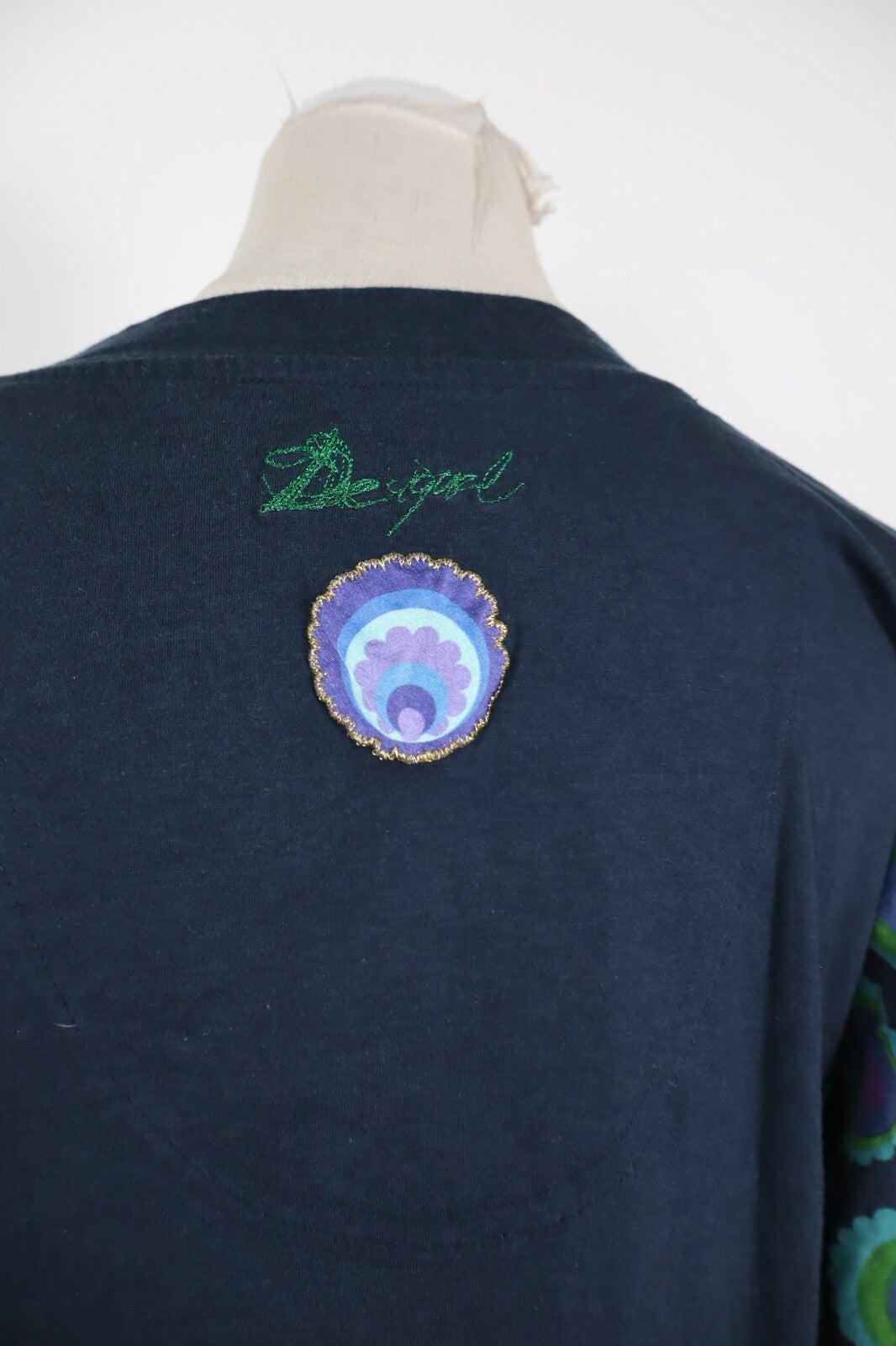 DESIGUAL MAGLIA DONNA TG. XL WOMAN CASUAL VINTAGE T-SHIRT TOP COTONE