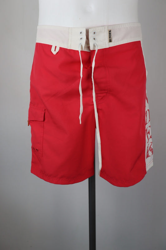 SUNDEK COSTUME PANTALONCINO MARE UOMO TG 30 MEN SWIMSUIT VINTAGE CASUAL LOGO