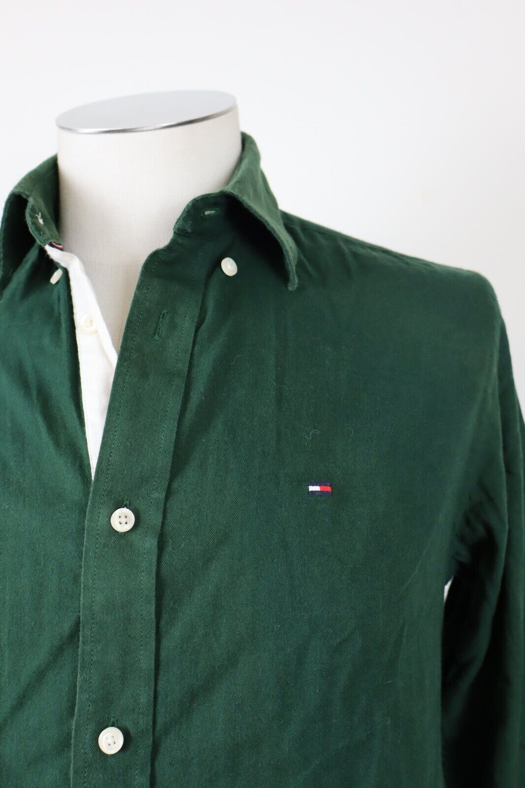 TOMMY HILFIGER CAMICIA UOMO TG. XS MAN CASUAL VINTAGE SHIRT COTONE CASHMERE