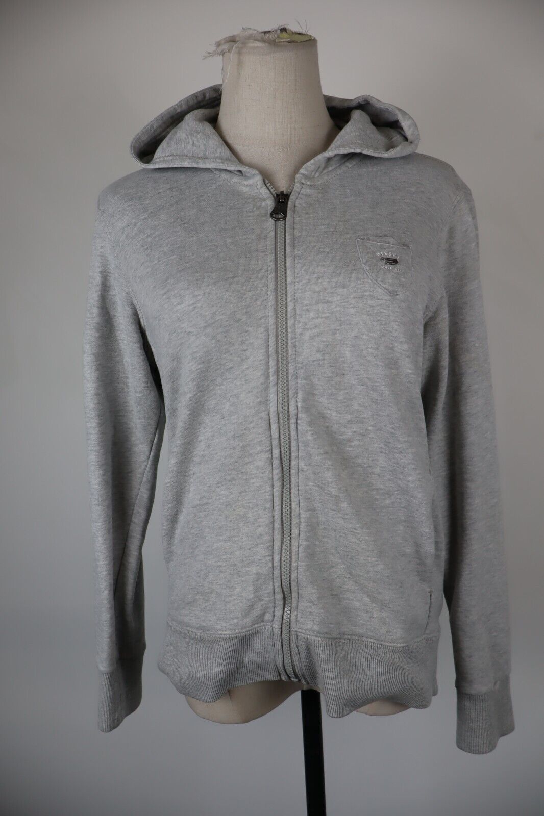 DIESEL FELPA CAPPUCCIO DONNA Tg L WOMEN CASUAL VINTAGE SPORT SWEATSHIRT