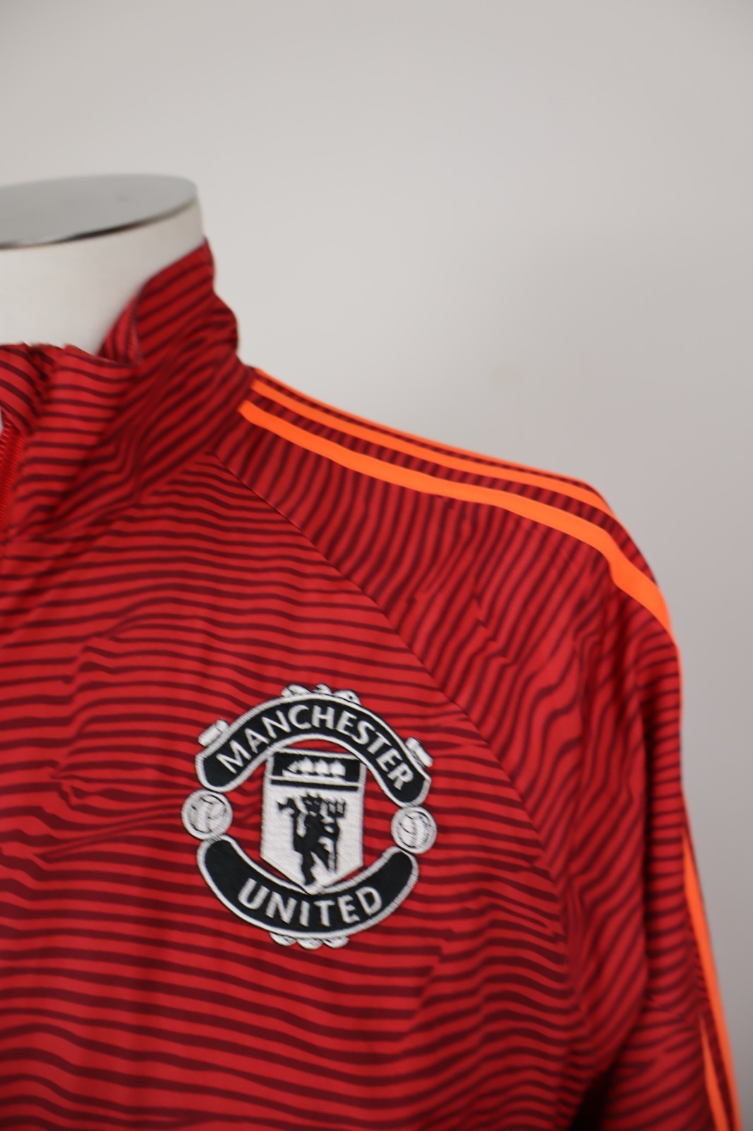 ADIDAS MANCHESTER GIACCA SPORT CALCIO UOMO M VINTAGE JACKET SOCCER IMPERMEABILE