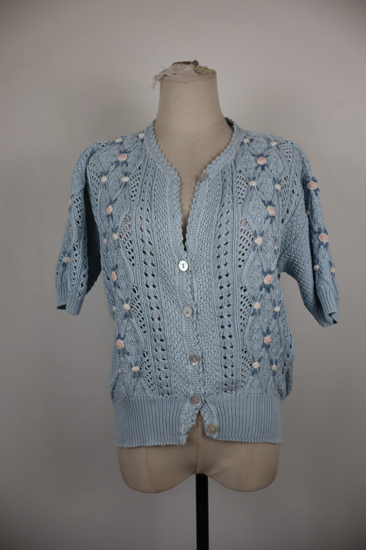 MARELLA TRICOT MAGLIA MANICHE CORTE DONNA TG. 46 WOMAN CASUAL VINTAGE T-SHIRT