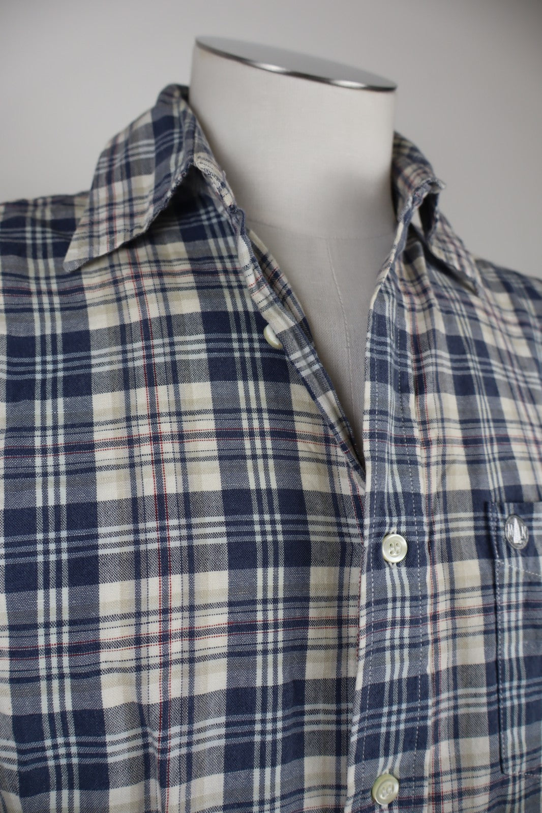 MURPHY & NYE CAMICIA UOMO TG. S MAN CASUAL VINTAGE SHIRT COTONE COTTON TASCA