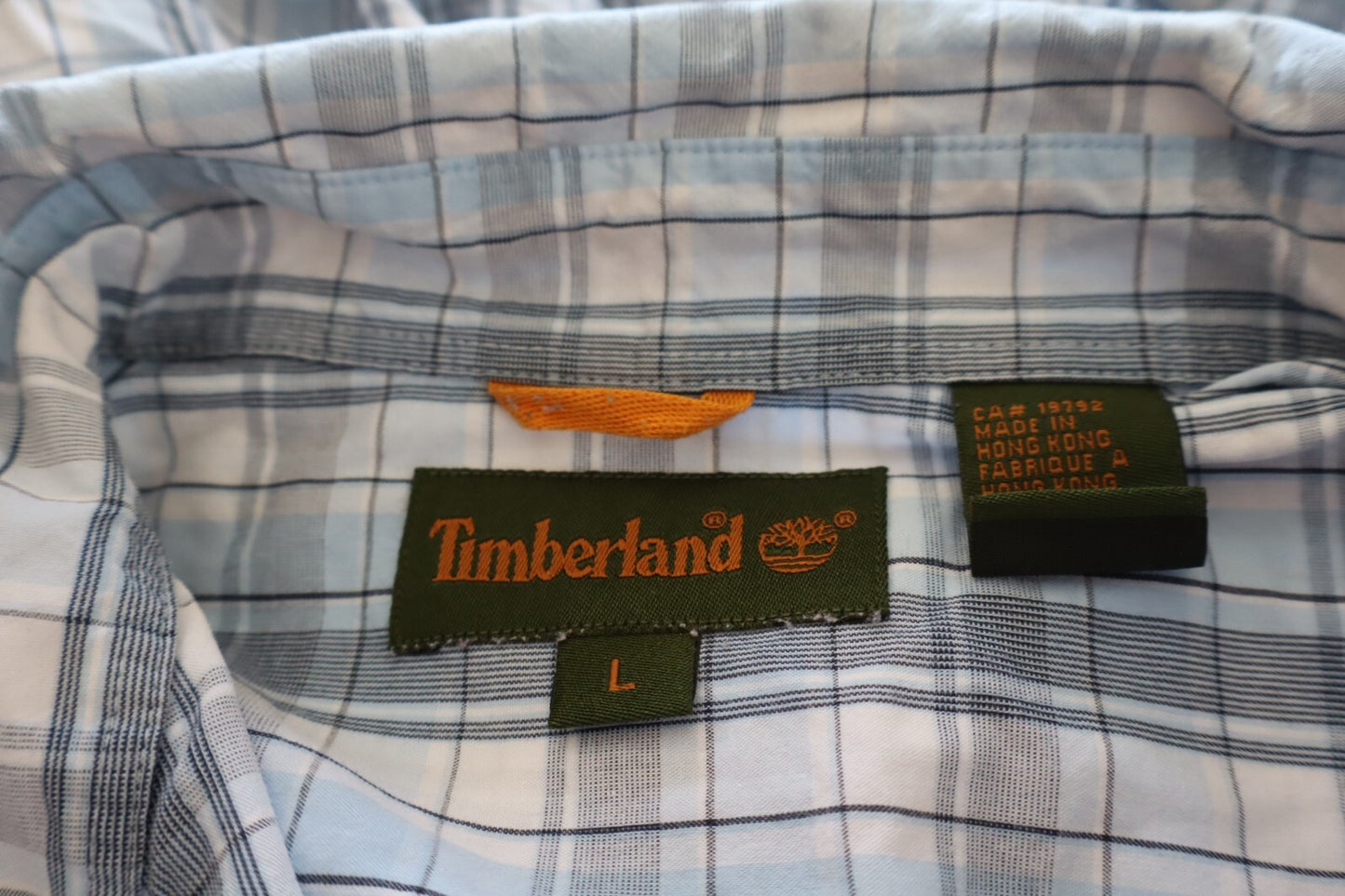 TIMBERLAND CAMICIA COTONE SHIRT UOMO Tg. L MAN VINTAGE CASUAL COTTON