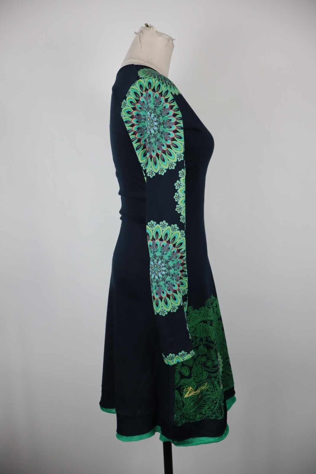 DESIGUAL VESTITO ABITO DONNA TG. XS  WOMAN CASUAL VINTAGE DRESS