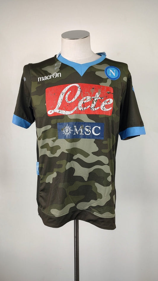 MACRON NAPOLI R. ALBIOL N 33 MAGLIA CALCIO UOMO Tg M TRIKOT JERSEY 2013/14