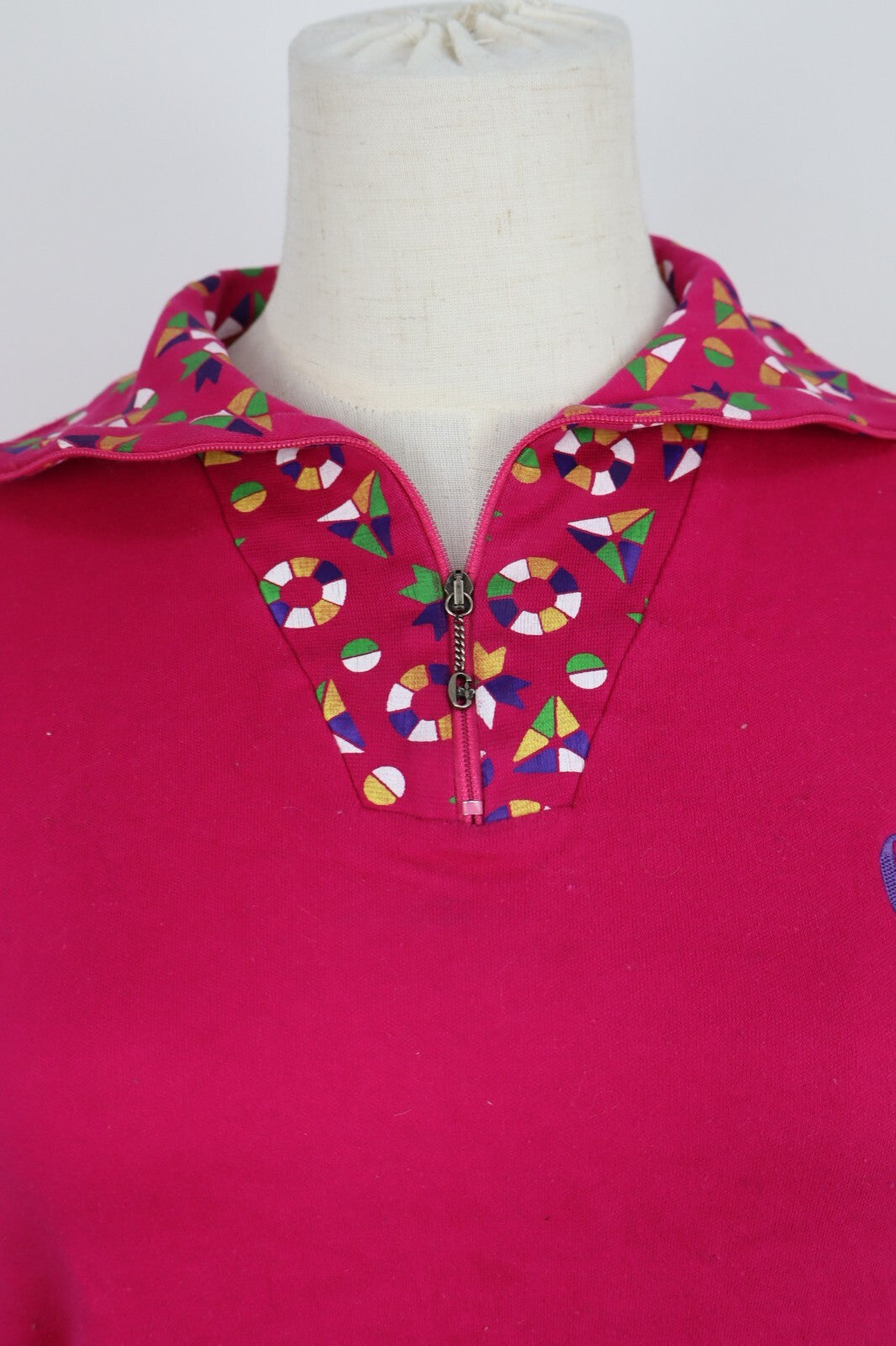 CONTE OF FLORENCE POLO MAGLIA DONNA TG 44 WOMAN CASUAL VINTAGE T-SHIRT CON ZIP