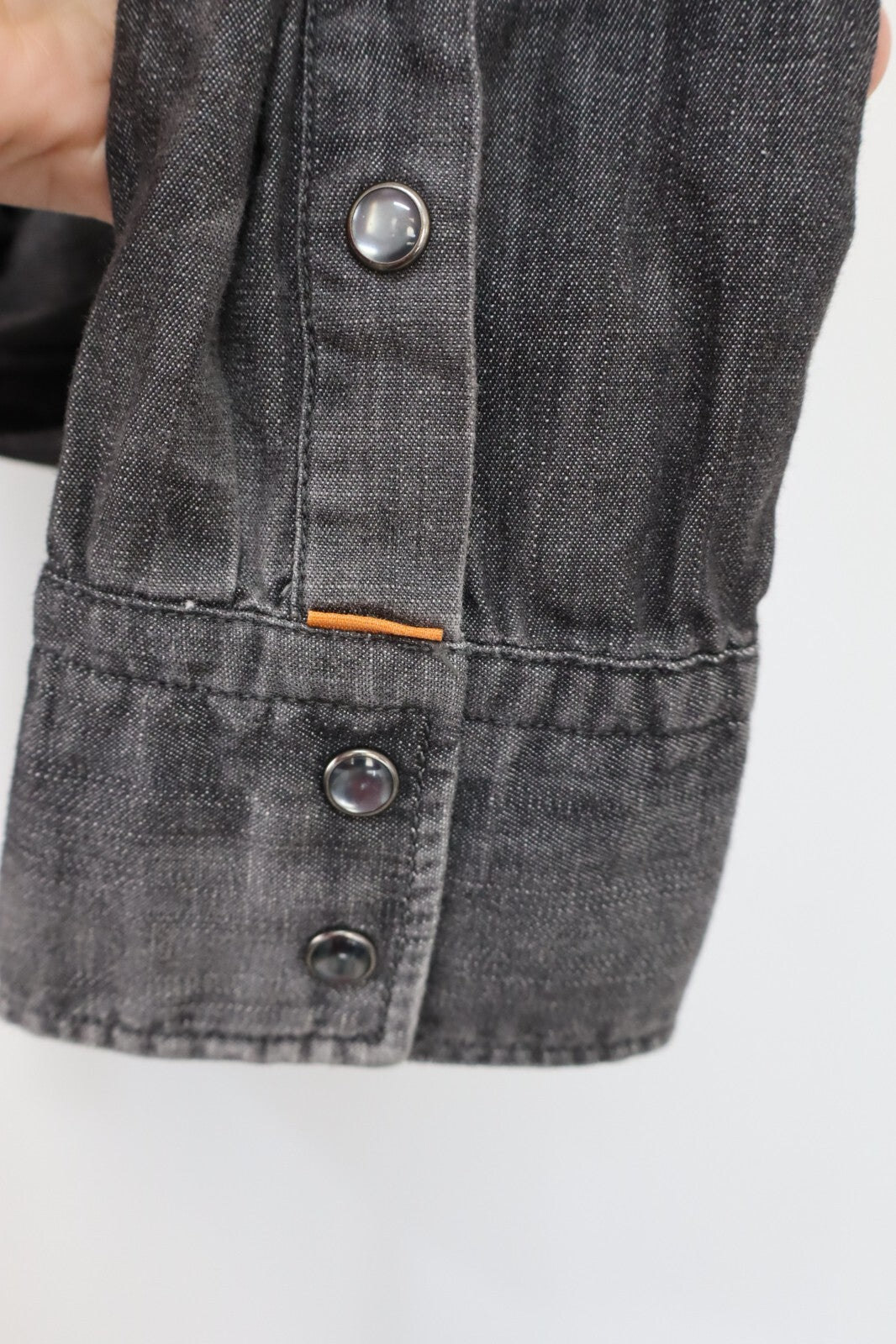 HUGO BOSS ORANGE CAMICIA JEANS UOMO TG XL MAN VINTAGE SHIRT COTONE DENIM