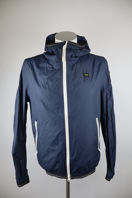 BLAUER GIUBBINO LEGGERO GIACCA UOMO TG L MAN CASUAL VINTAGE JACKET CERNIERA LOGO