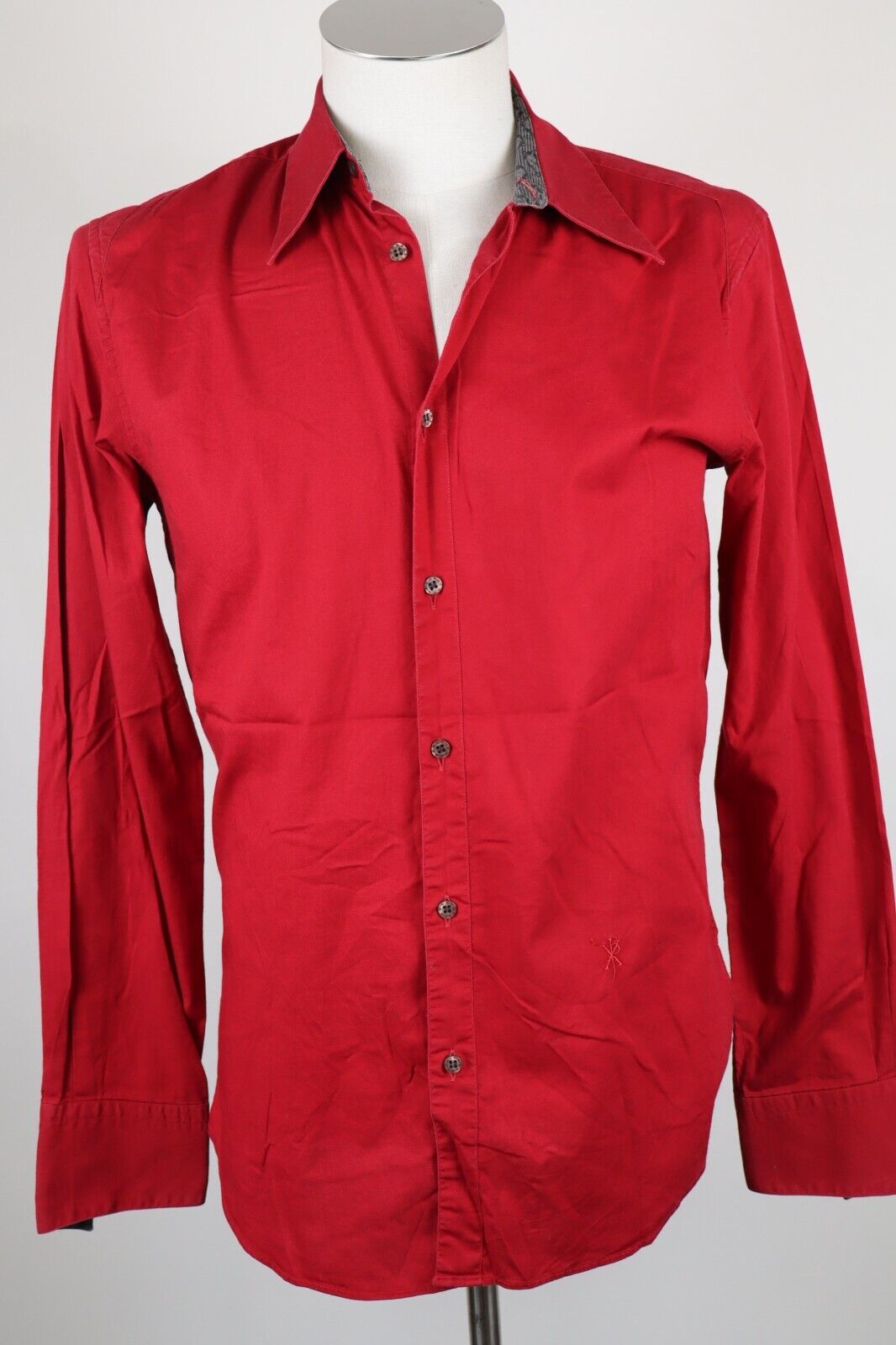 RICHMOND CAMICIA UOMO COTONE TG. 46 MAN CASUAL VINTAGE SHIRT