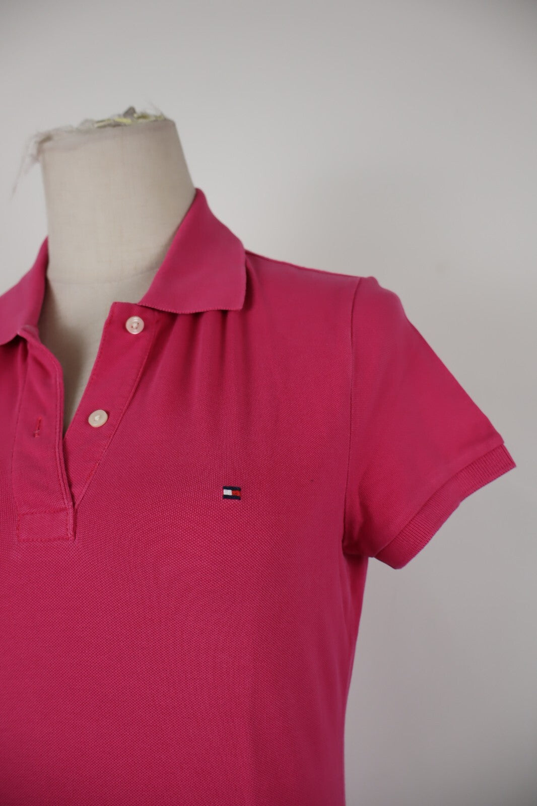 TOMMY HILFIGER MAGLIA POLO DONNA TG S SLIM FIT WOMAN CASUAL VINTAGE TOP T-SHIRT