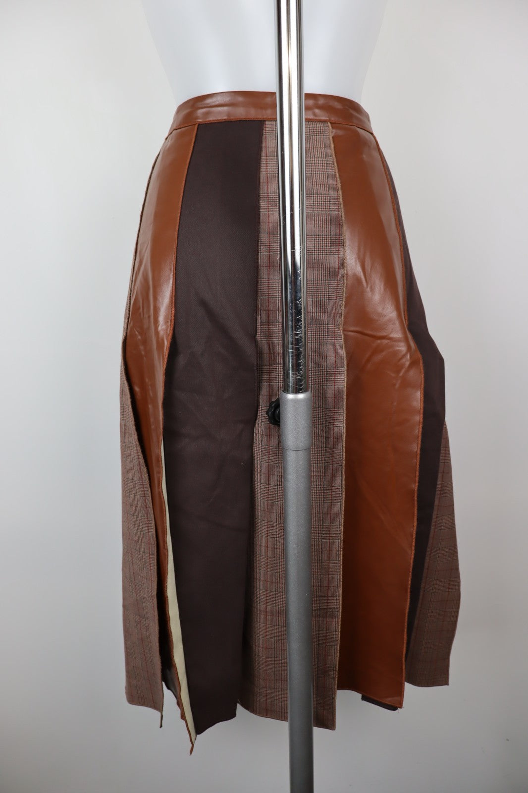 MARIELLA BURANI GONNA DONNA WOMAN SKIRT Tg. 46 CASUAL VINTAGE COTONE ECOPELLE