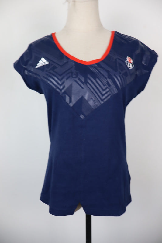 ADIDAS UNIVERSIDAD DE CHILE FOOTBALL MAGLIA DONNA L WOMAN CASUAL VINTAGE T-SHIRT