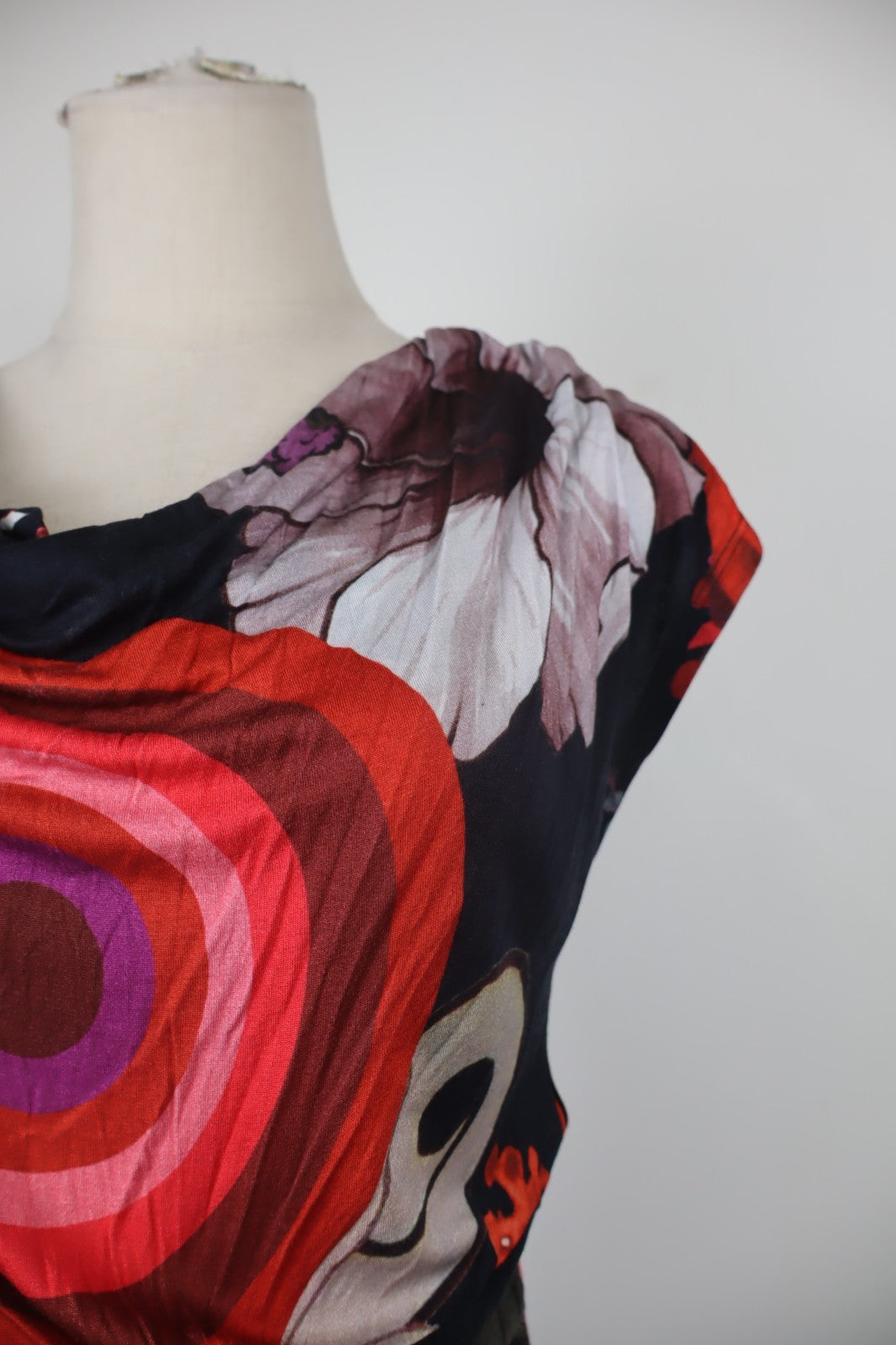 DESIGUAL VESTITO SMANICATO DONNA TG M WOMAN CASUAL VINTAGE DRESS ABITO LOGO