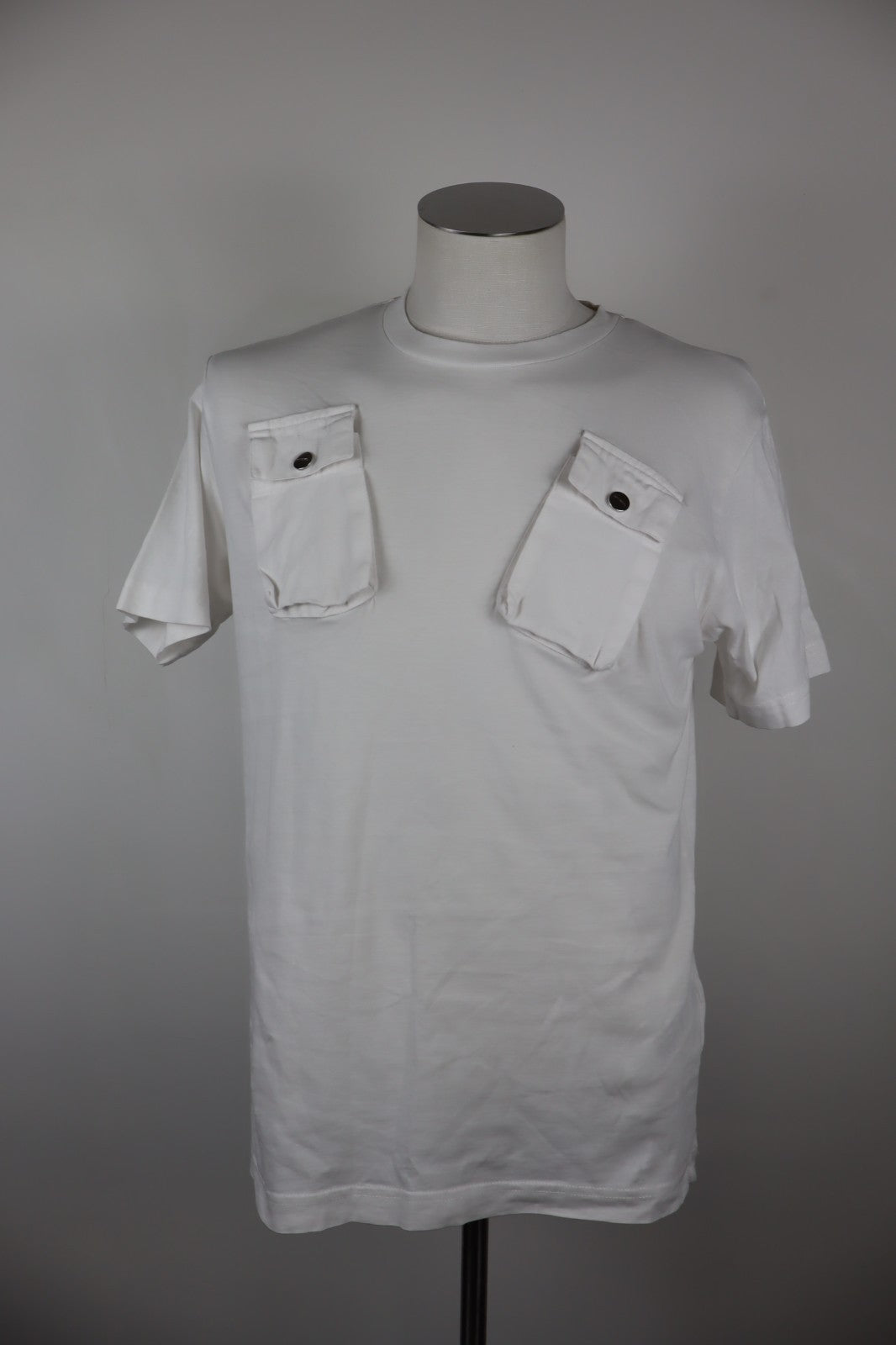 DIESEL MAGLIA UOMO TG M MAN T-SHIRT CASUAL VINTAGE COTONE COTTON BIANCO TASCHE