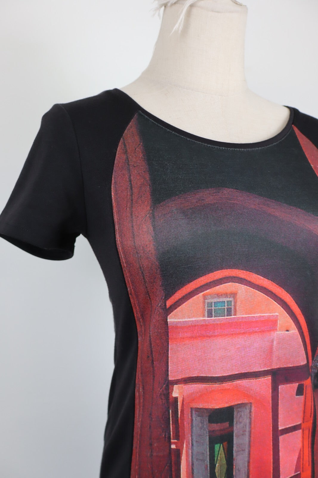 DESIGUAL VESTITO ABITO MEZZE MANICHE DONNA TG. S WOMAN CASUAL VINTAGE DRESS