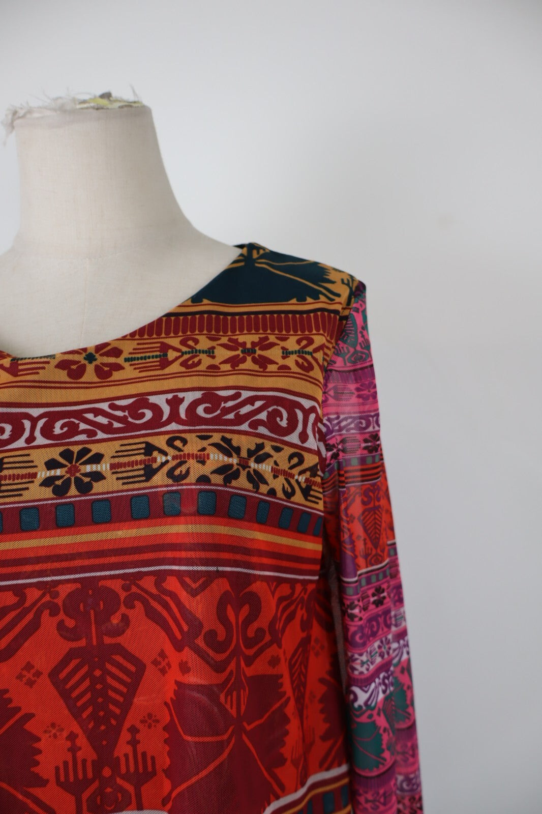 DESIGUAL VESTITO DONNA TG. L WOMAN CASUAL VINTAGE DRESS ABITO