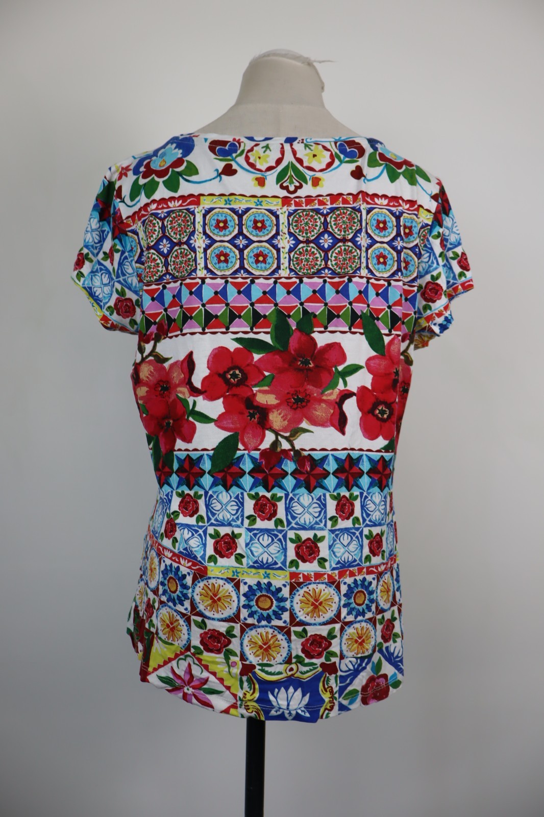 DESIGUAL MAGLIA DONNA TG. L WOMAN CASUAL VINTAGE T-SHIRT VISCOSA