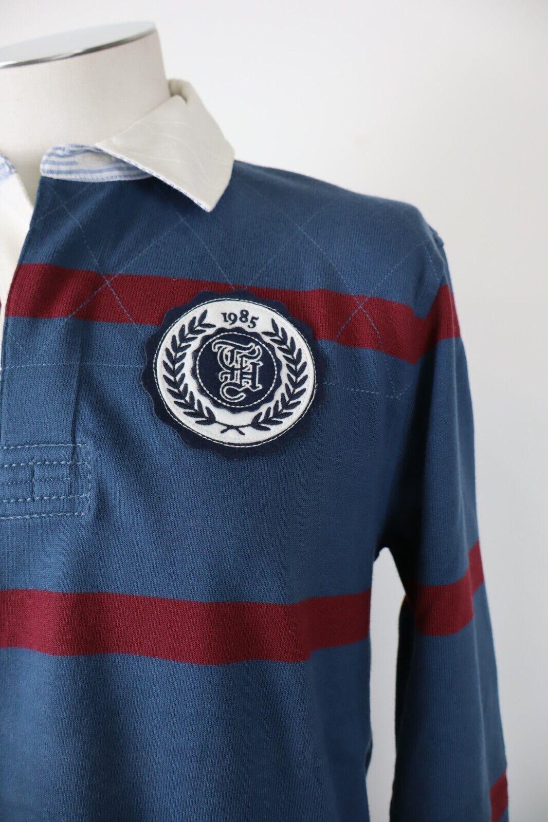 TOMMY HILFIGER MAGLIA POLO UOMO TG. XS MAN T-SHIRT CASUAL VINTAGE COTONE