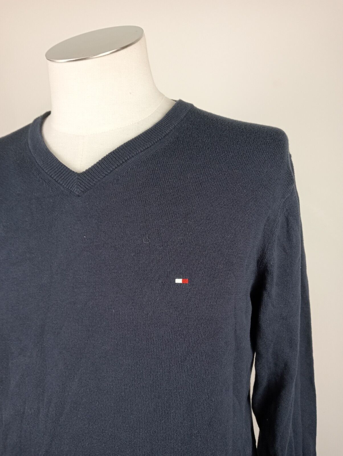 TOMMY HILFIGER MAGLIONE VINTAGE COTONE COTTON UOMO Tg. L MAN SWEATER CASUAL