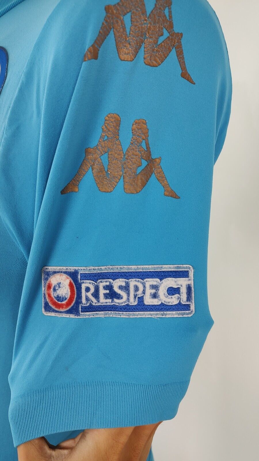KAPPA NAPOLI MAGLIA CALCIO Tg L/XL ANNI RAGAZZO SOCCER  JERSEY VINTAGE