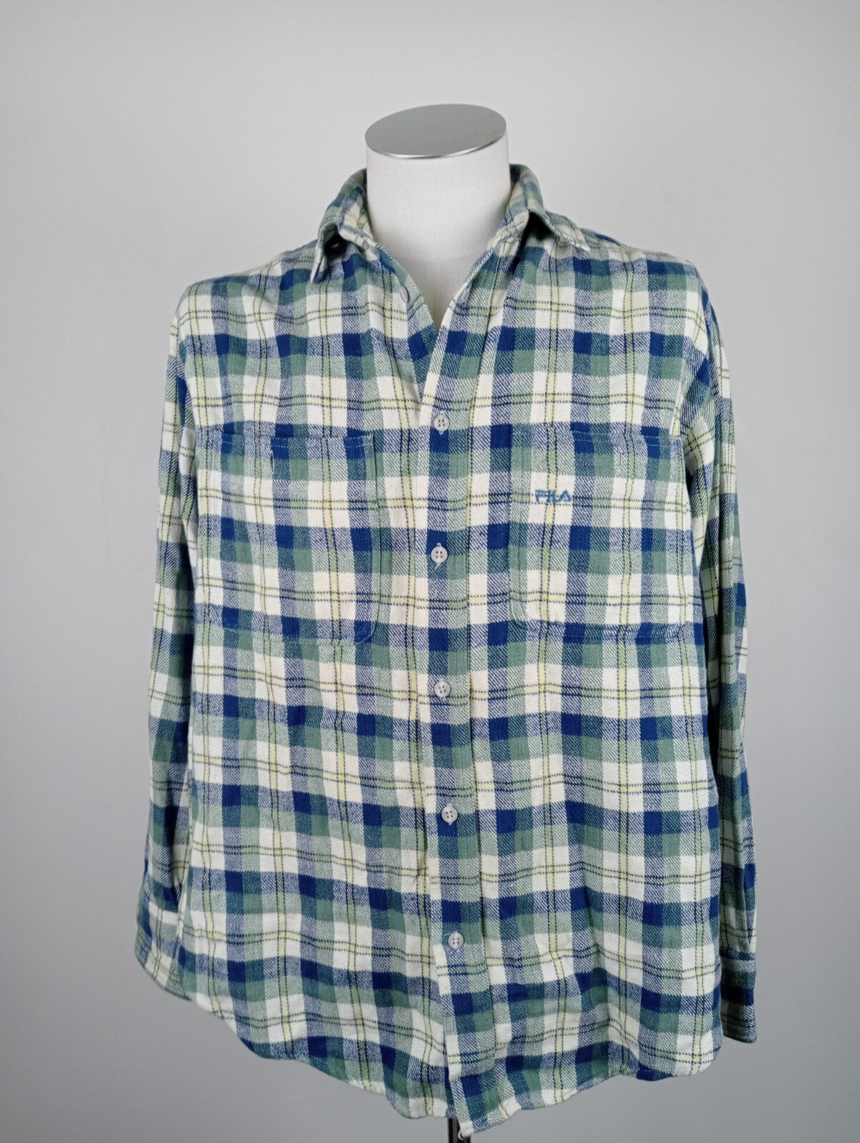FILA CAMICIA UOMO TG M MAN SHIRT CASUAL VINTAGE COTONE COTTON LANA WOOL