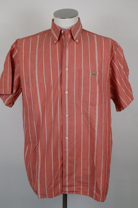 LACOSTE CAMICIA RIGHE SLIM FIT UOMO TG. 41 MAN CASUAL VINTAGE SHIRT COTTON