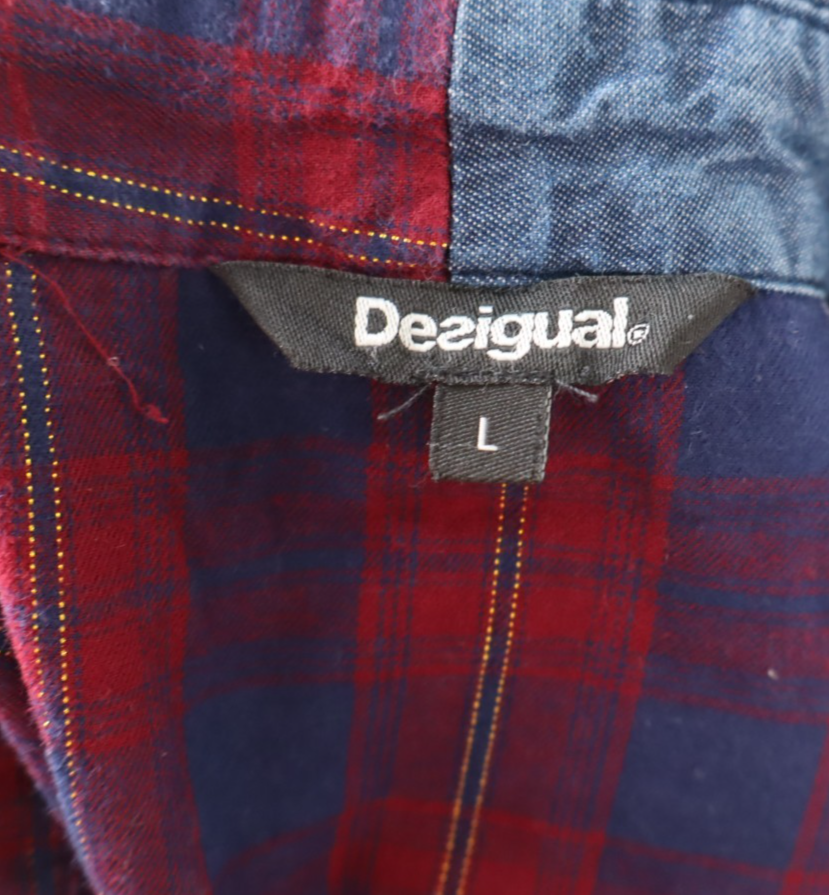 DESIGUAL VESTITO ABITO MANICHE LUNGHE DONNA TG. L WOMAN CASUAL VINTAGE DRESS