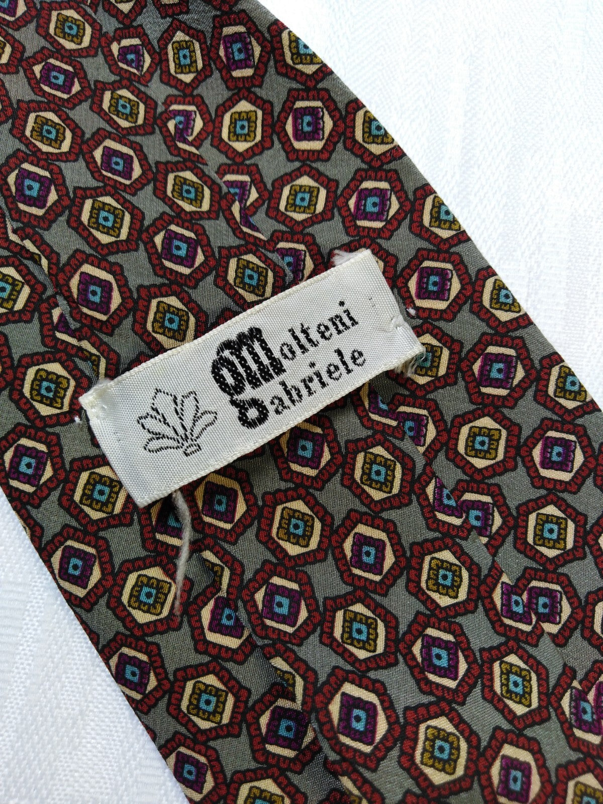 GABRIELE MOLTENI 100% SILK TIE SETA CRAVATTA NECKTIE MADE IN ITALY CLASSIC