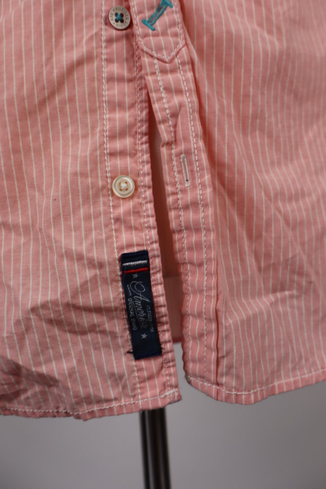 TOMMY HILFIGER DENIM CAMICIA COTONE SHIRT UOMO Tg. S MAN VINTAGE CASUAL COTTON