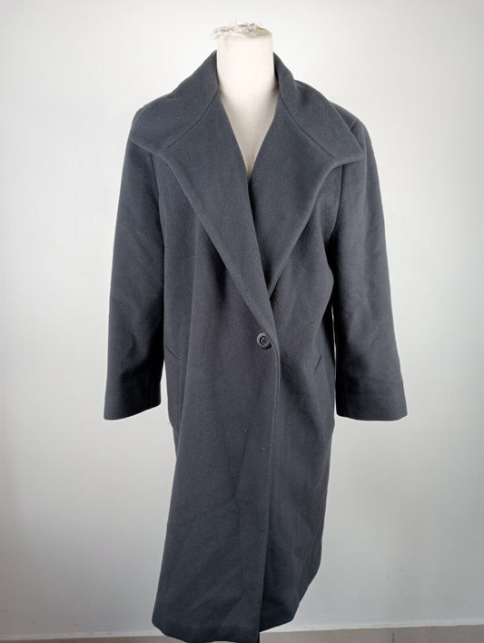 LINEA EMME CAPPOTTO COAT WOOL LANA DONNA TG 42 WOMAN  JACKET VINTAGE CASUAL
